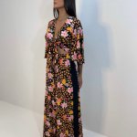 Calça Maria - Primavera Fundo Preto