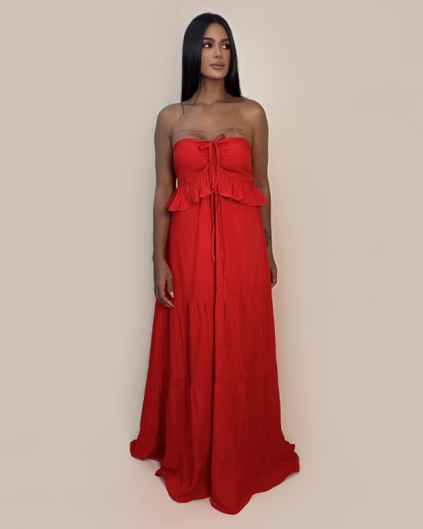 Vestido Marcy - Vermelho - Imagem 2