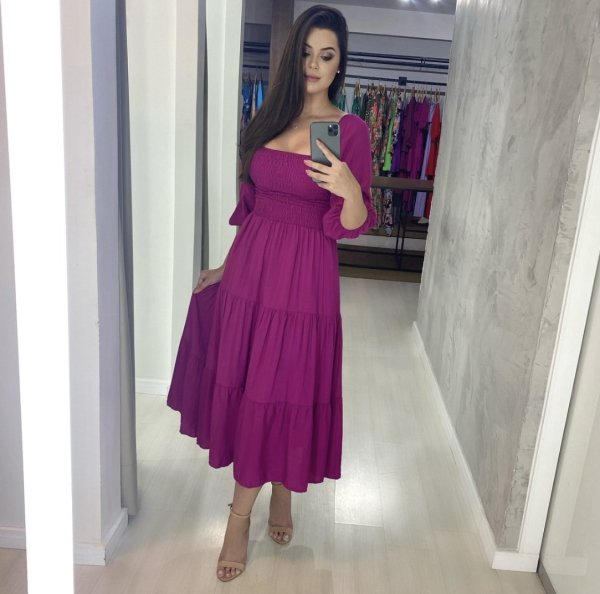 Vestido Juliana - Fúcsia