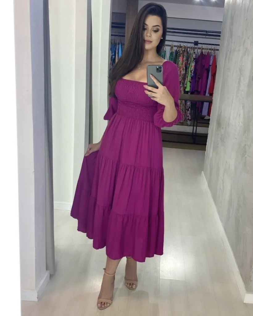 Vestido Juliana - Fúcsia