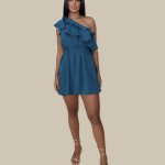 Vestido Lorrane - Azul Petróleo