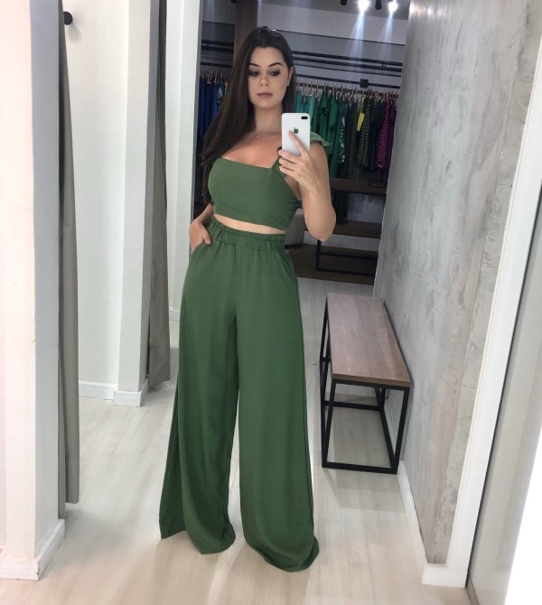 Cropped Samira - Verde Militar