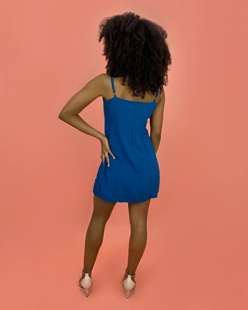Vestido Naiane - Azul Petróleo