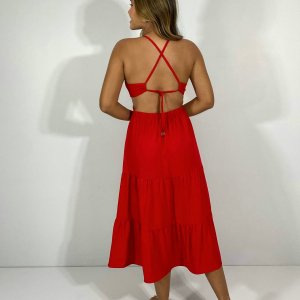 Vestido Chiara - Vermelho - Image 3