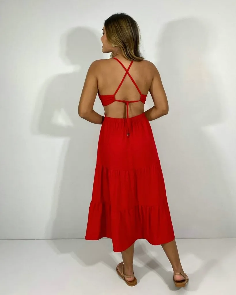 Vestido Chiara - Vermelho, foto 3