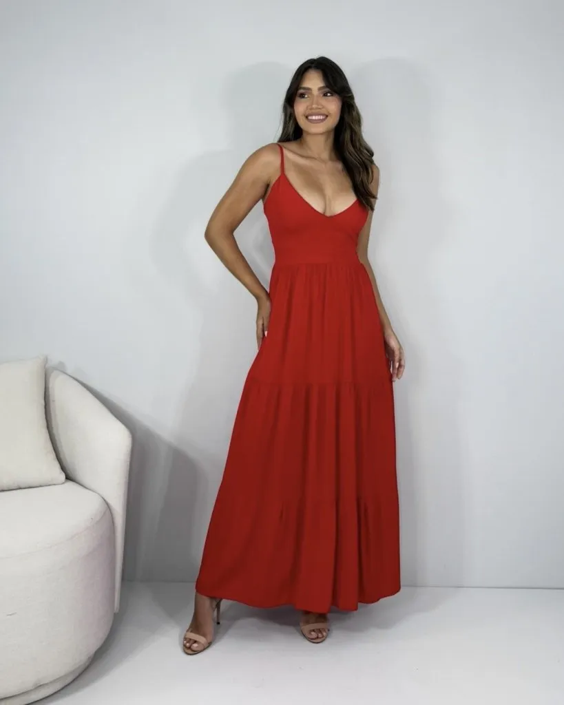 Vestido Helô - Vermelho