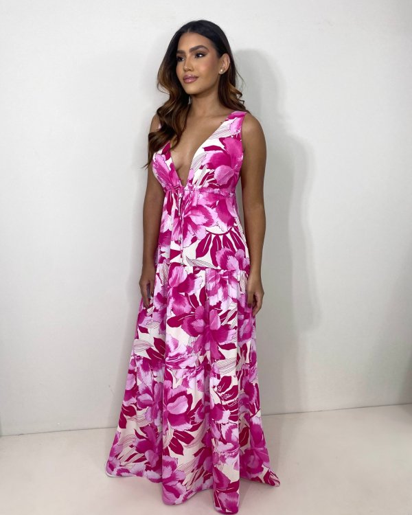 Vestido Ramona - Estampa Floral Pink - Imagem 2