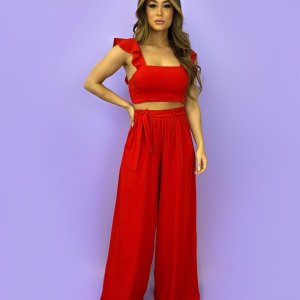 Conjunto Pantalona Samira - Vermelho - Image 2
