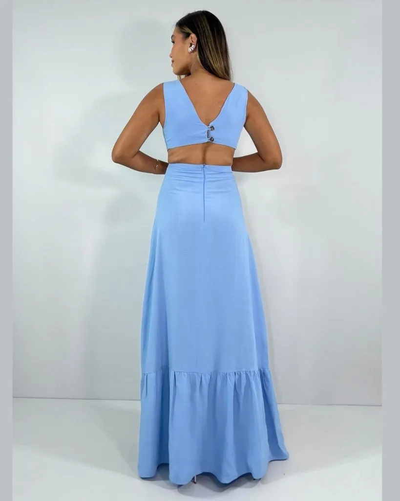 Vestido Miranda - Azul Serenity, foto 4