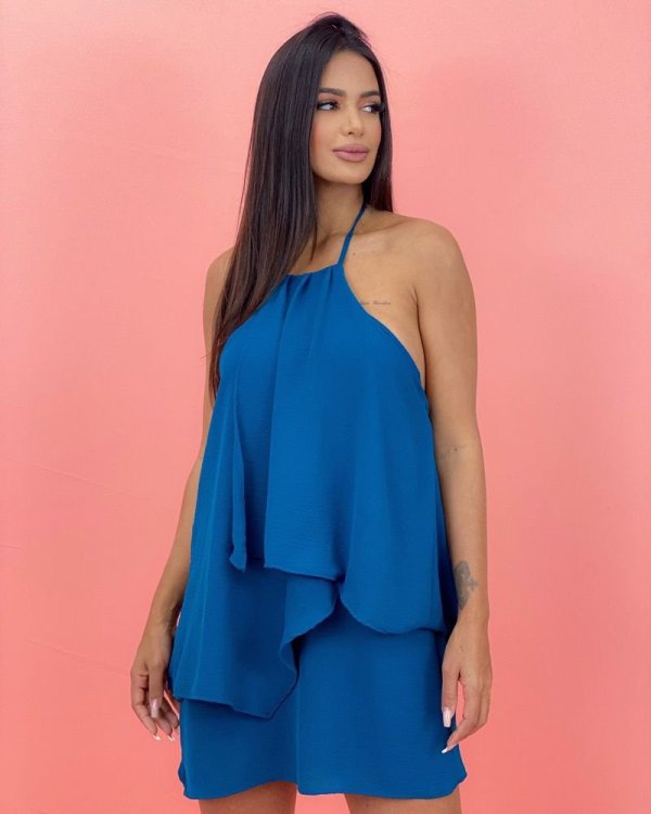 Vestido Tiffany - Azul Petróleo - Imagem 3