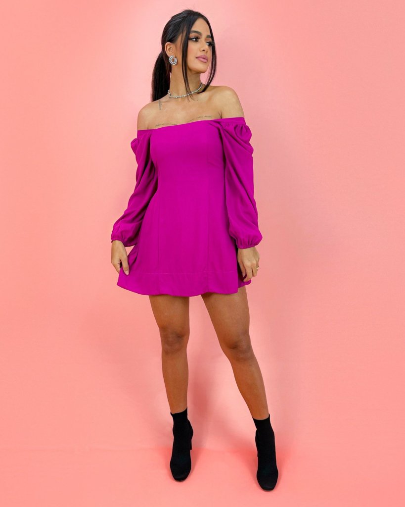 Vestido Graziele - Fúcsia
