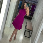 Vestido Estefane Curto - Fúcsia