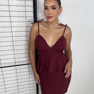 Vestido Cecília - Marsala - Image 1