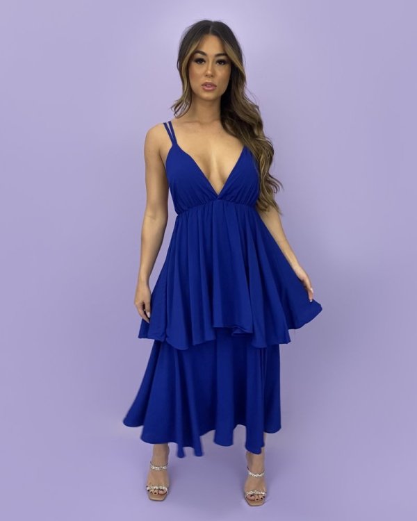 Vestido Hellen - Azul Royal - Imagem 4