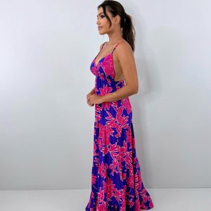 Vestido Sophia - Floral Fundo Azul - Image 4