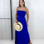Vestido Drica Longo - Azul Royal