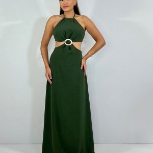 Vestido Melinda - Verde Militar - Image 1