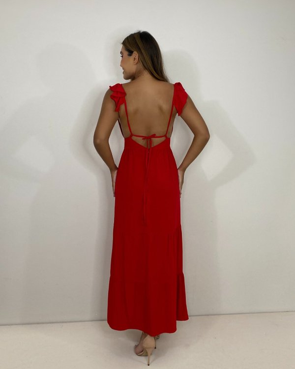 Vestido Maitê - Vermelho - Imagem 3