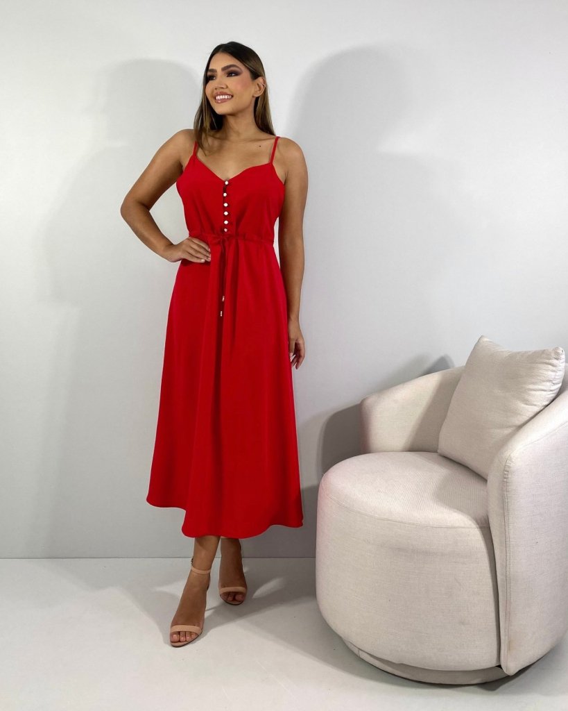 Vestido Felícia - Vermelho