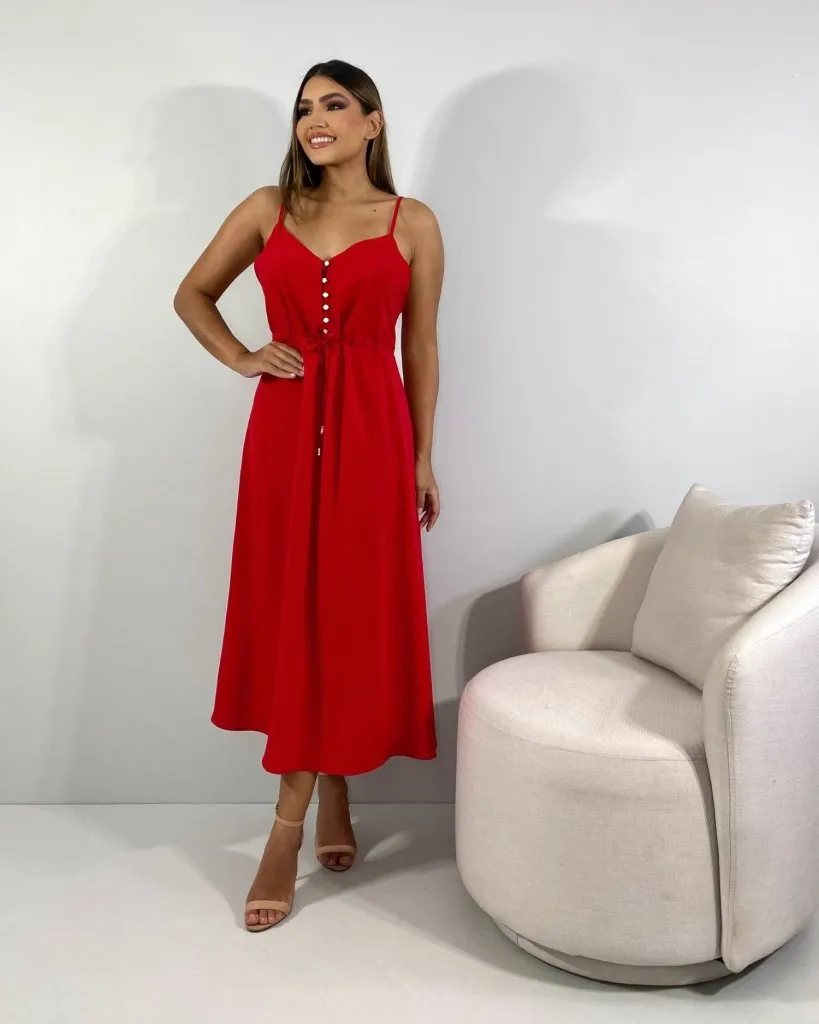 Vestido Felícia - Vermelho