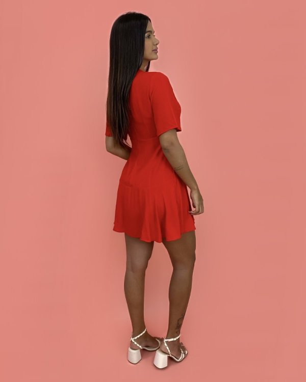 Vestido Lidiane - Vermelho - Imagem 2