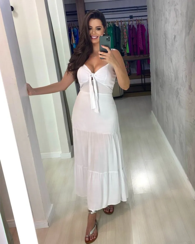 Vestido Camila Midi - Branco