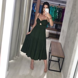 Vestido Jéssica Midi - Verde Militar - Image 2
