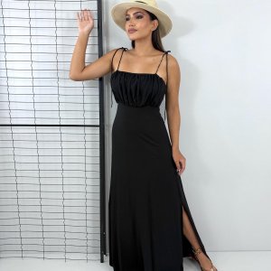 Vestido Drica Longo - Preto - Image 1