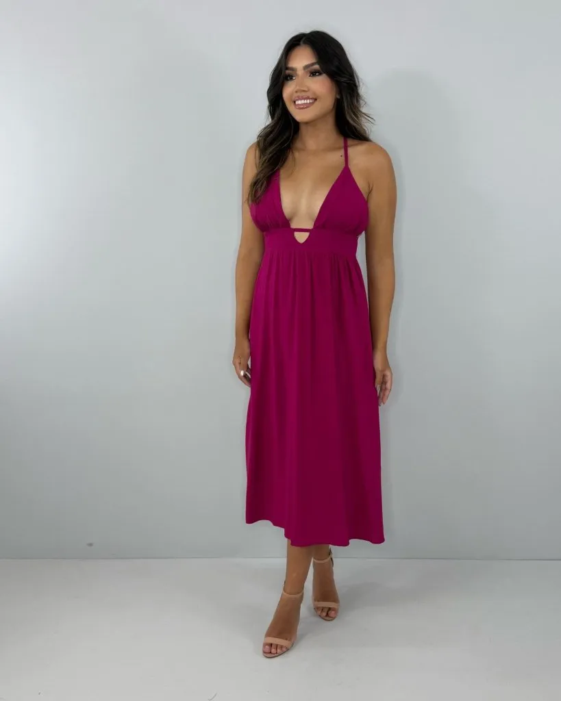 Vestido Heloína - Cereja