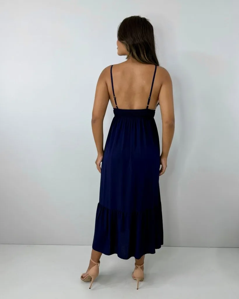 Vestido Beatriz - Azul Marinho