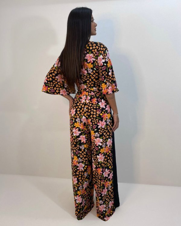 Calça Maria - Primavera Fundo Preto - Imagem 3
