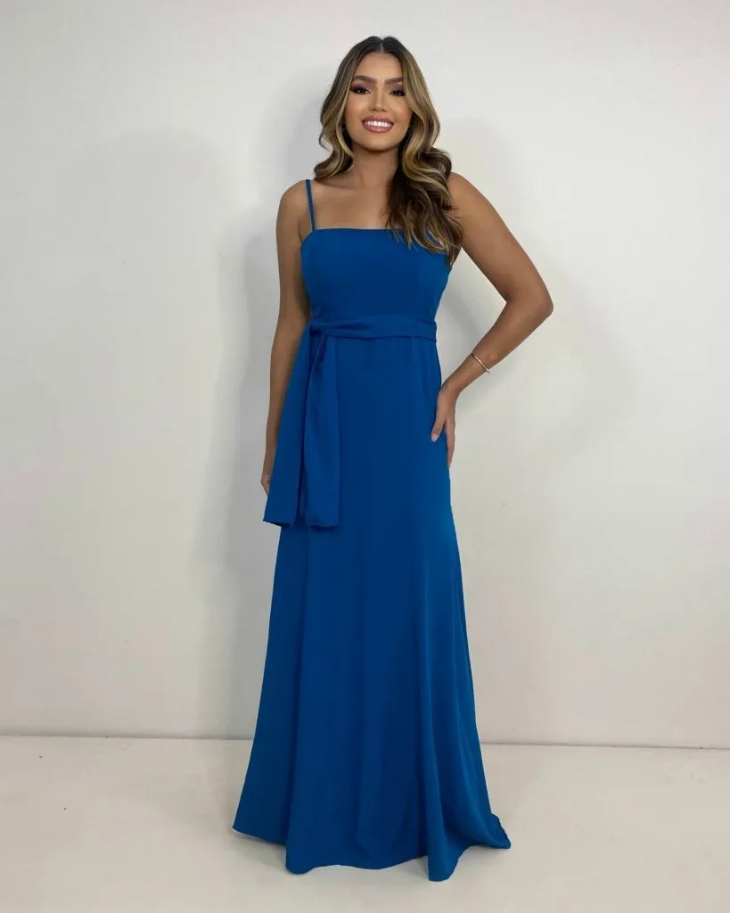 Vestido Lina - Azul Petróleo