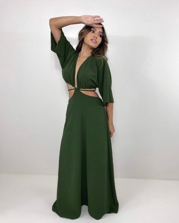 Vestido Cibele - Verde Militar - Imagem 6