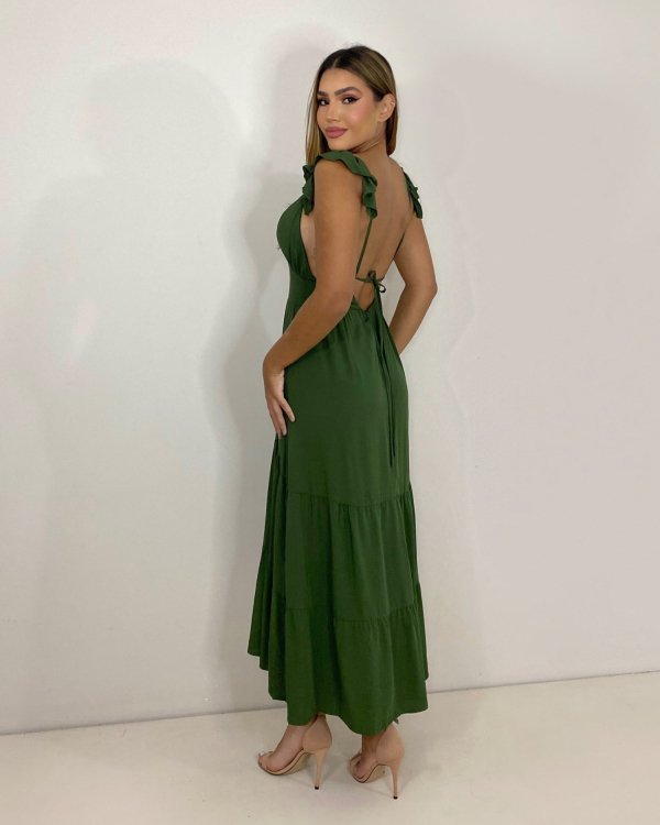 Vestido Maitê - Verde Militar - Imagem 2