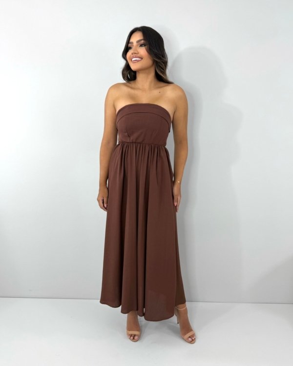 Vestido Perla - Marrom - Imagem 4