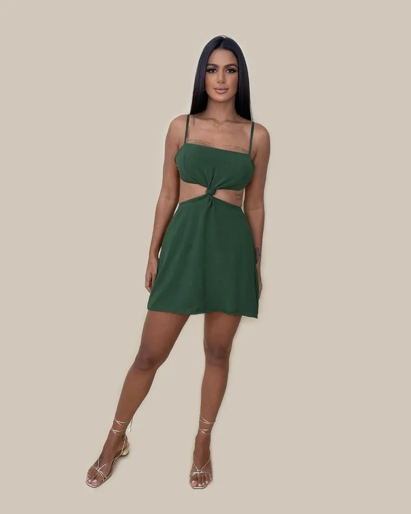 Vestido Cleo - Verde Militar