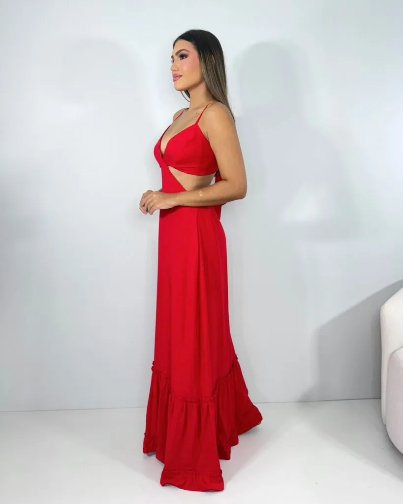 Vestido Launa - Vermelho