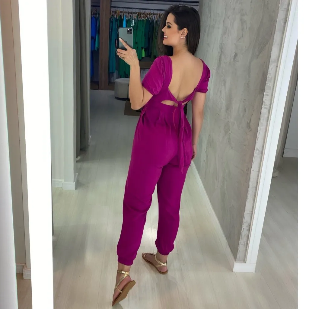 Macacão Fernanda - Fúcsia, foto 2