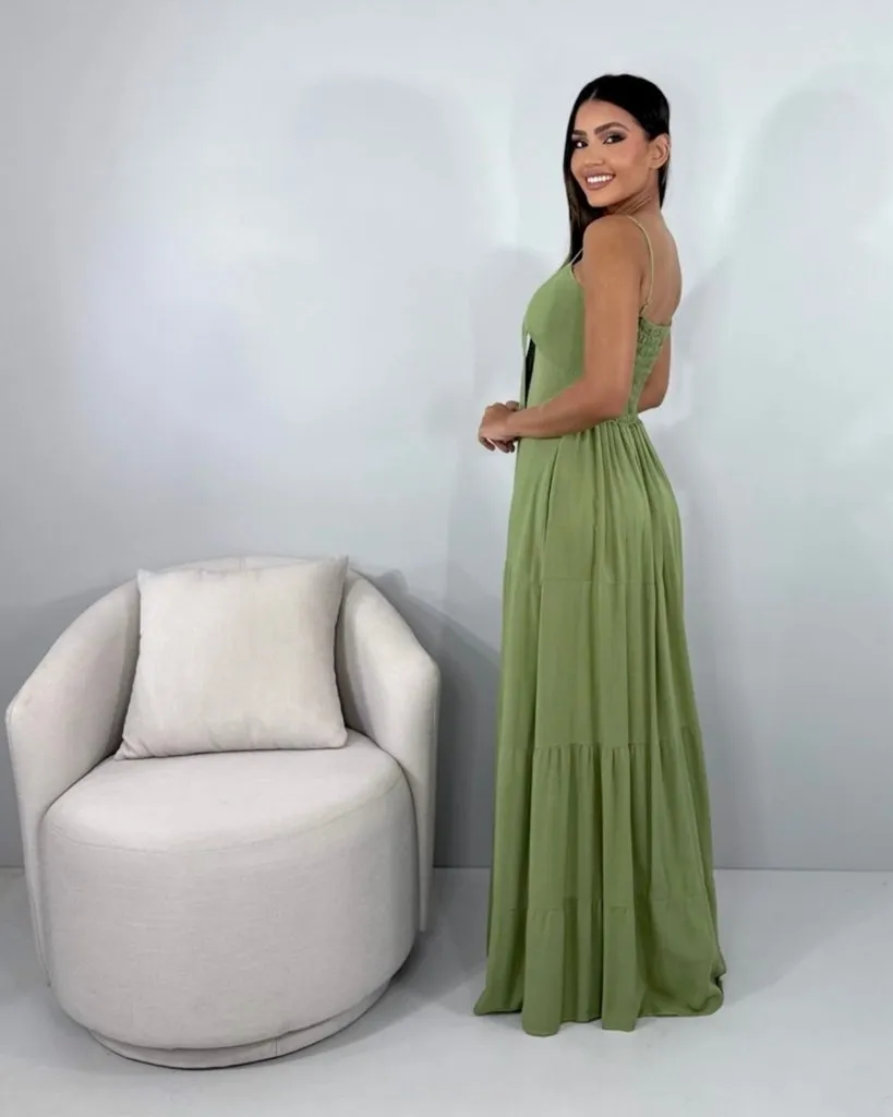 Vestido Camila - Folhagem