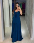 Vestido Camila – Azul Petróleo