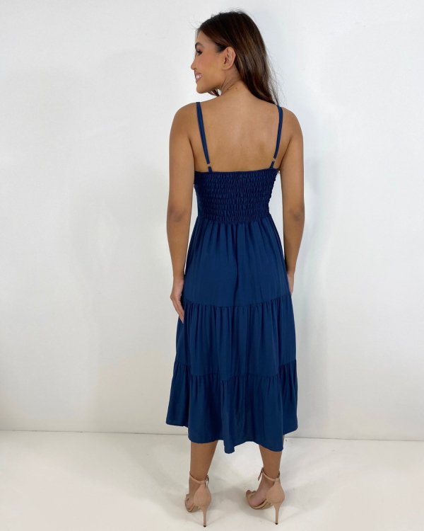 Vestido Jéssica Midi - Azul Marinho - Imagem 4