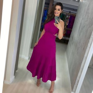 Vestido Estefane - Fúcsia - Image 3