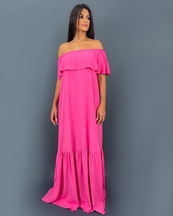Vestido Luíza - Rosa Chiclete - Imagem 2