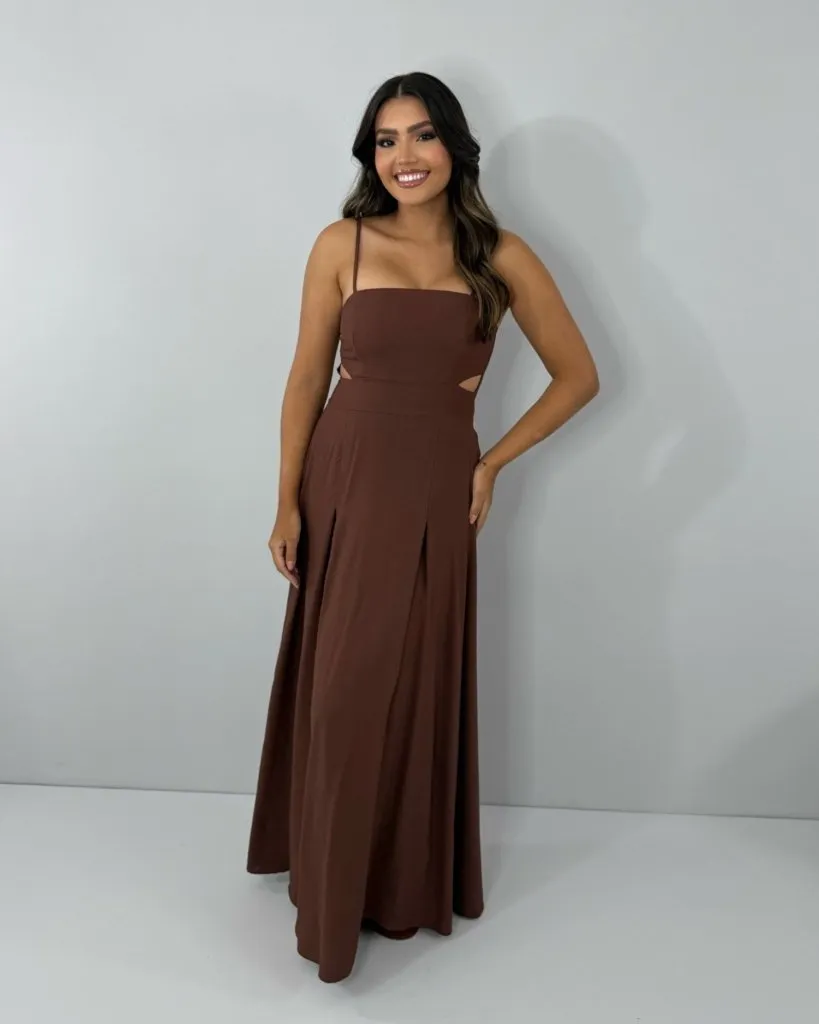 Vestido Babi - Marrom