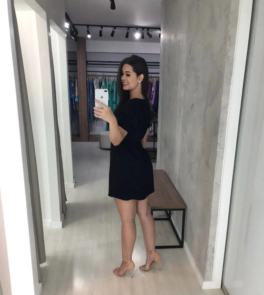 Vestido Érica Manga Princesa - Preto