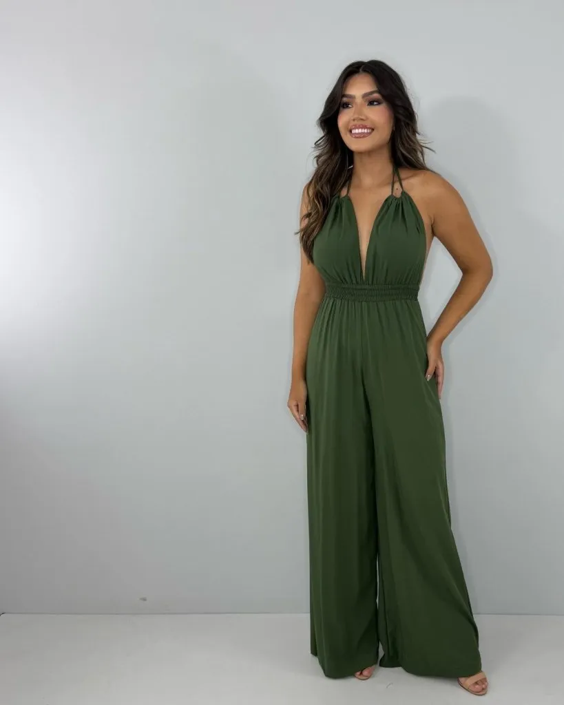 Macacão Carla - Verde Militar