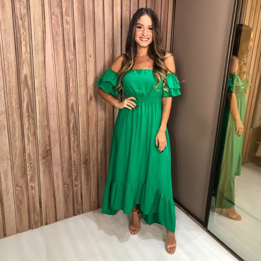 Vestido Gisele - Verde Bandeira