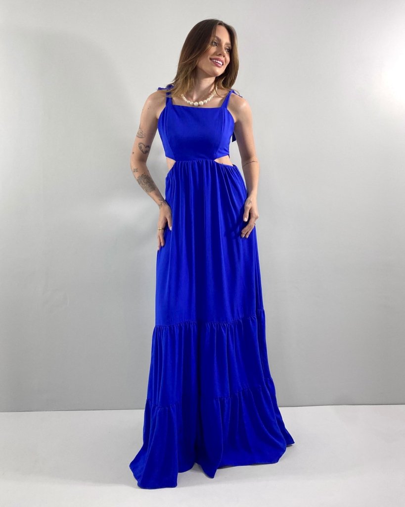 Vestido Pérola - Azul Royal