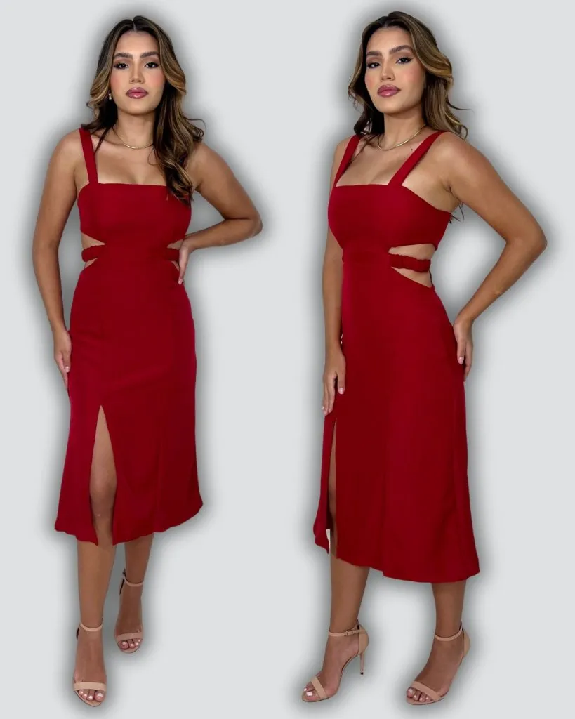 Vestido Bela - Vermelho