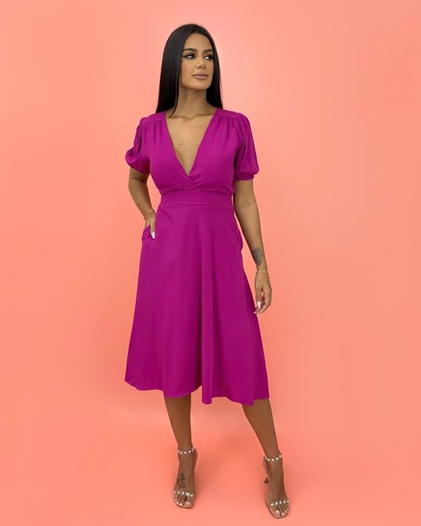 Vestido Clarice - Fúcsia - Imagem 3